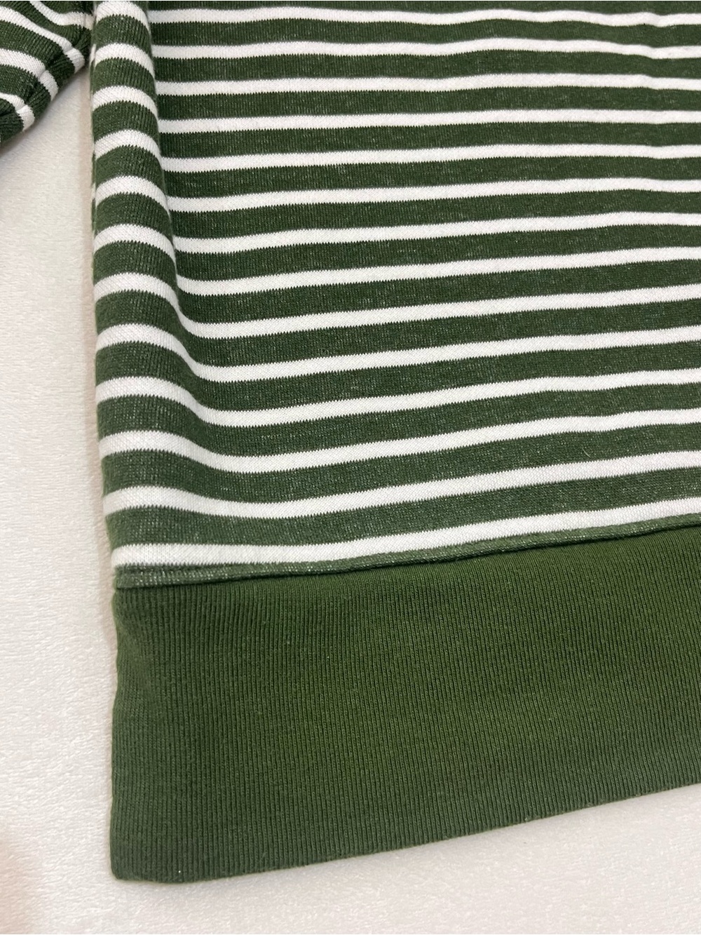 J.Crew Women's Striped Crewneck Sweater in Dark Green and White Size Medium - Picture 16 of 16